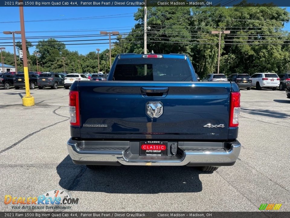 2021 Ram 1500 Big Horn Quad Cab 4x4 Patriot Blue Pearl / Diesel Gray/Black Photo #9