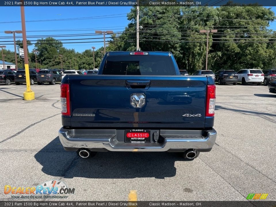 2021 Ram 1500 Big Horn Crew Cab 4x4 Patriot Blue Pearl / Diesel Gray/Black Photo #10