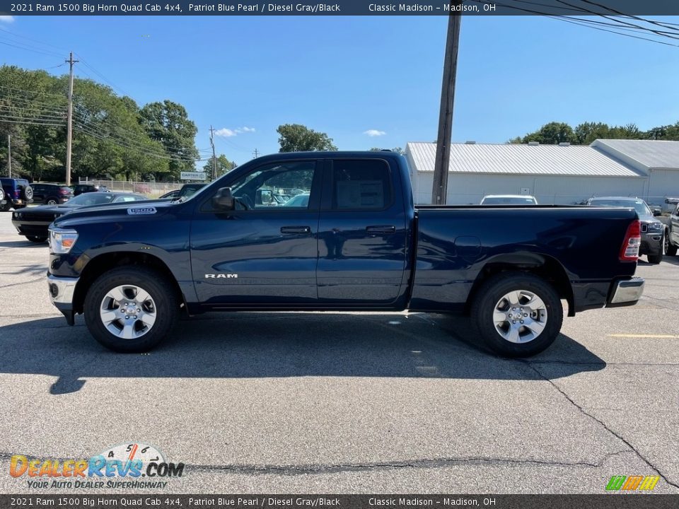 2021 Ram 1500 Big Horn Quad Cab 4x4 Patriot Blue Pearl / Diesel Gray/Black Photo #10