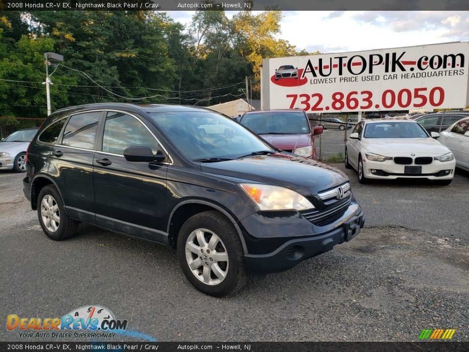 2008 Honda CR-V EX Nighthawk Black Pearl / Gray Photo #1