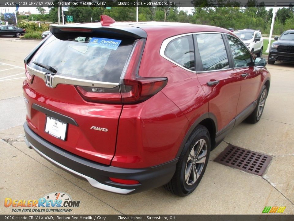 2020 Honda CR-V LX AWD Radiant Red Metallic / Gray Photo #7