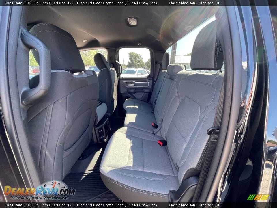 2021 Ram 1500 Big Horn Quad Cab 4x4 Diamond Black Crystal Pearl / Diesel Gray/Black Photo #3