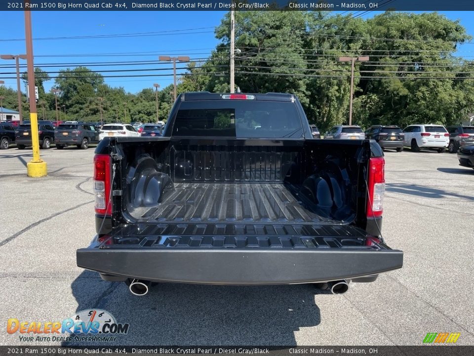 2021 Ram 1500 Big Horn Quad Cab 4x4 Diamond Black Crystal Pearl / Diesel Gray/Black Photo #11