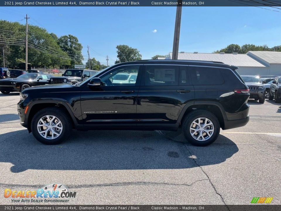 2021 Jeep Grand Cherokee L Limited 4x4 Diamond Black Crystal Pearl / Black Photo #10