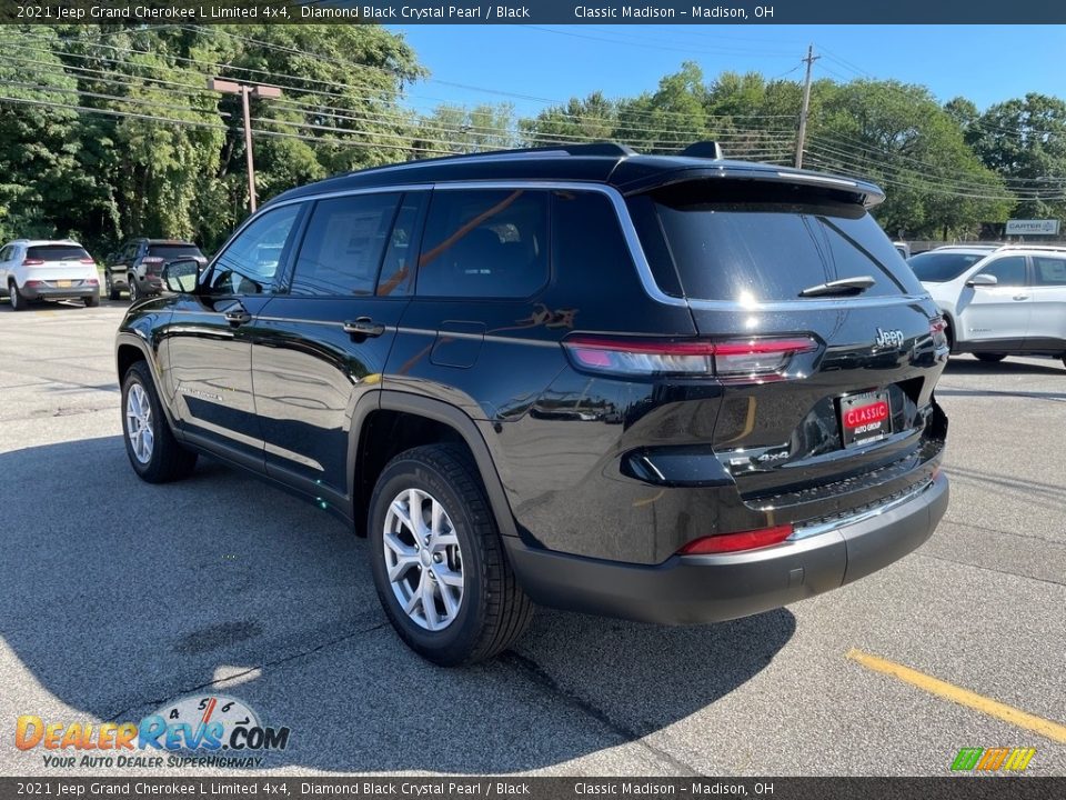 2021 Jeep Grand Cherokee L Limited 4x4 Diamond Black Crystal Pearl / Black Photo #11