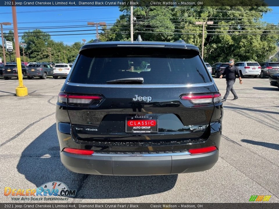 2021 Jeep Grand Cherokee L Limited 4x4 Diamond Black Crystal Pearl / Black Photo #12