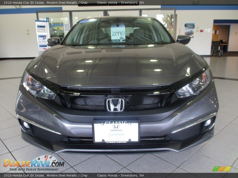 2019 Honda Civic EX Sedan Modern Steel Metallic / Gray Photo #2