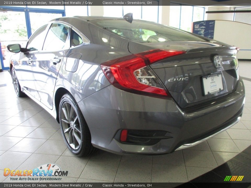 2019 Honda Civic EX Sedan Modern Steel Metallic / Gray Photo #9