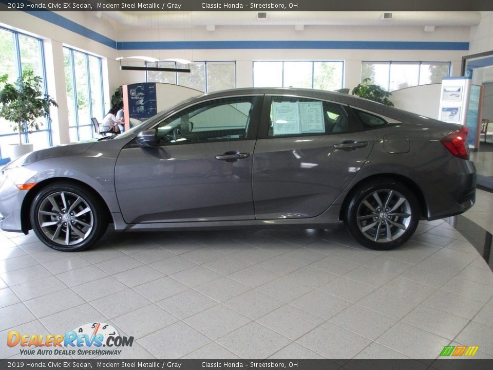 2019 Honda Civic EX Sedan Modern Steel Metallic / Gray Photo #10