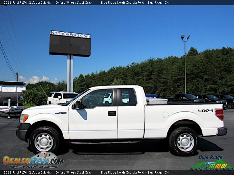 2011 Ford F150 XL SuperCab 4x4 Oxford White / Steel Gray Photo #2