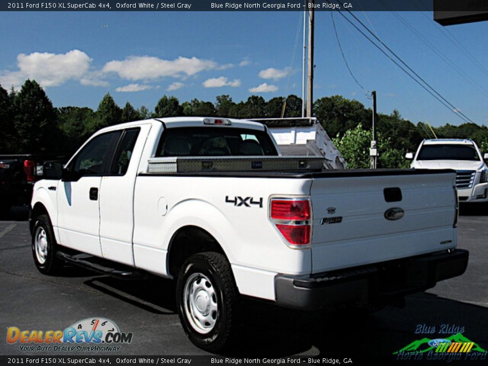 2011 Ford F150 XL SuperCab 4x4 Oxford White / Steel Gray Photo #3