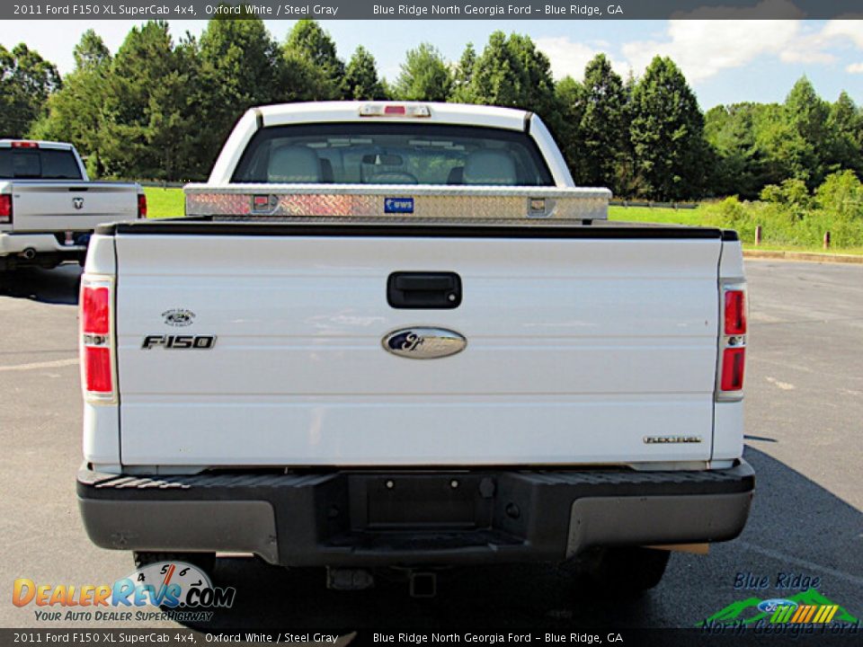 2011 Ford F150 XL SuperCab 4x4 Oxford White / Steel Gray Photo #4
