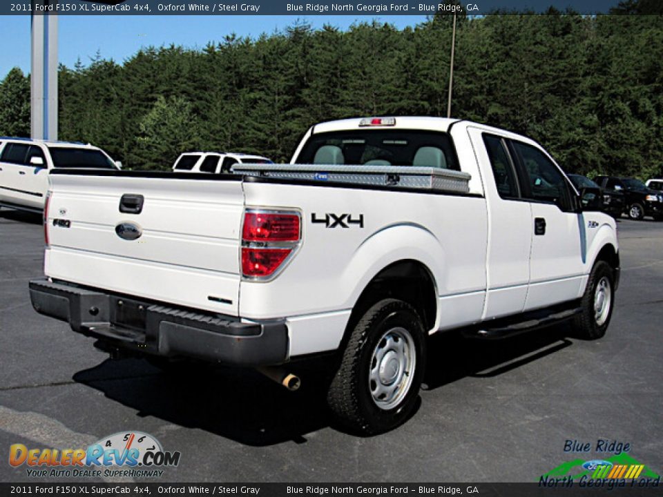 2011 Ford F150 XL SuperCab 4x4 Oxford White / Steel Gray Photo #5