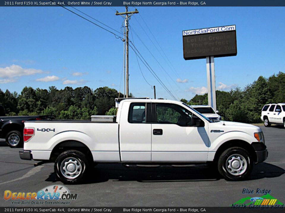 2011 Ford F150 XL SuperCab 4x4 Oxford White / Steel Gray Photo #6