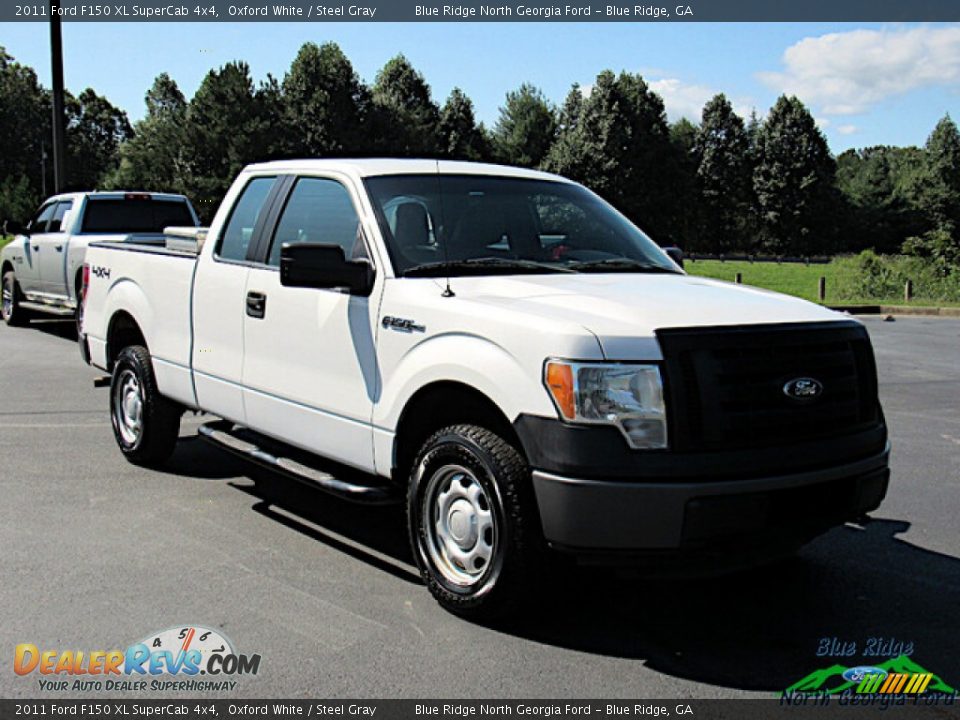 2011 Ford F150 XL SuperCab 4x4 Oxford White / Steel Gray Photo #7