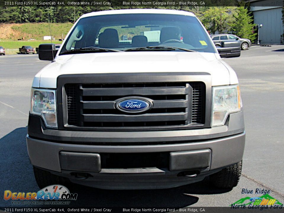 2011 Ford F150 XL SuperCab 4x4 Oxford White / Steel Gray Photo #8