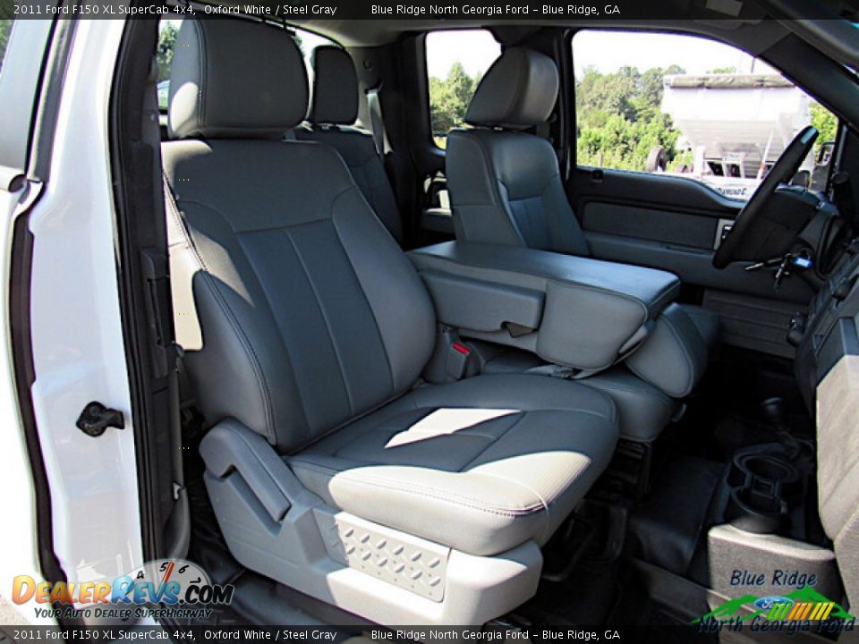 2011 Ford F150 XL SuperCab 4x4 Oxford White / Steel Gray Photo #11