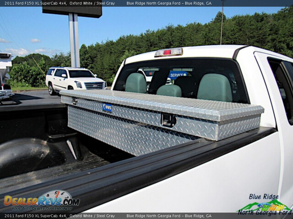 2011 Ford F150 XL SuperCab 4x4 Oxford White / Steel Gray Photo #13