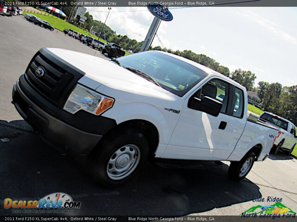 2011 Ford F150 XL SuperCab 4x4 Oxford White / Steel Gray Photo #22