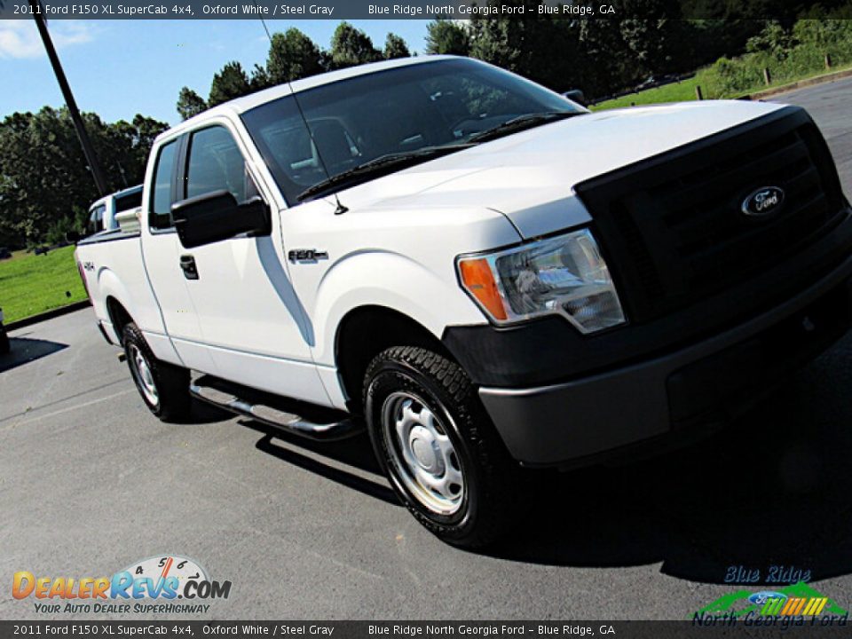 2011 Ford F150 XL SuperCab 4x4 Oxford White / Steel Gray Photo #23
