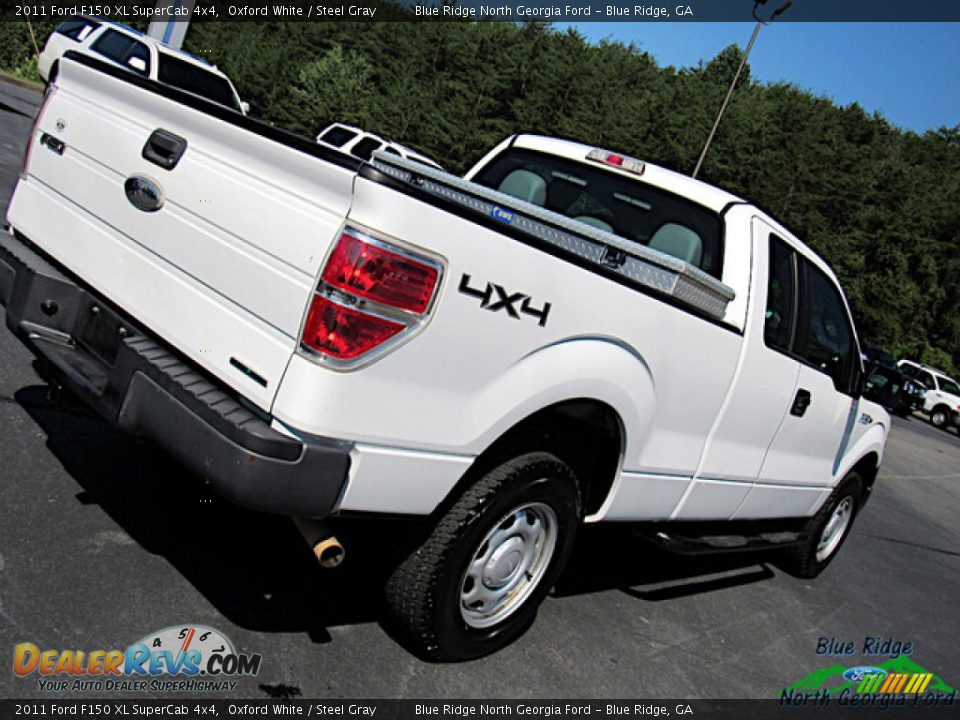 2011 Ford F150 XL SuperCab 4x4 Oxford White / Steel Gray Photo #24
