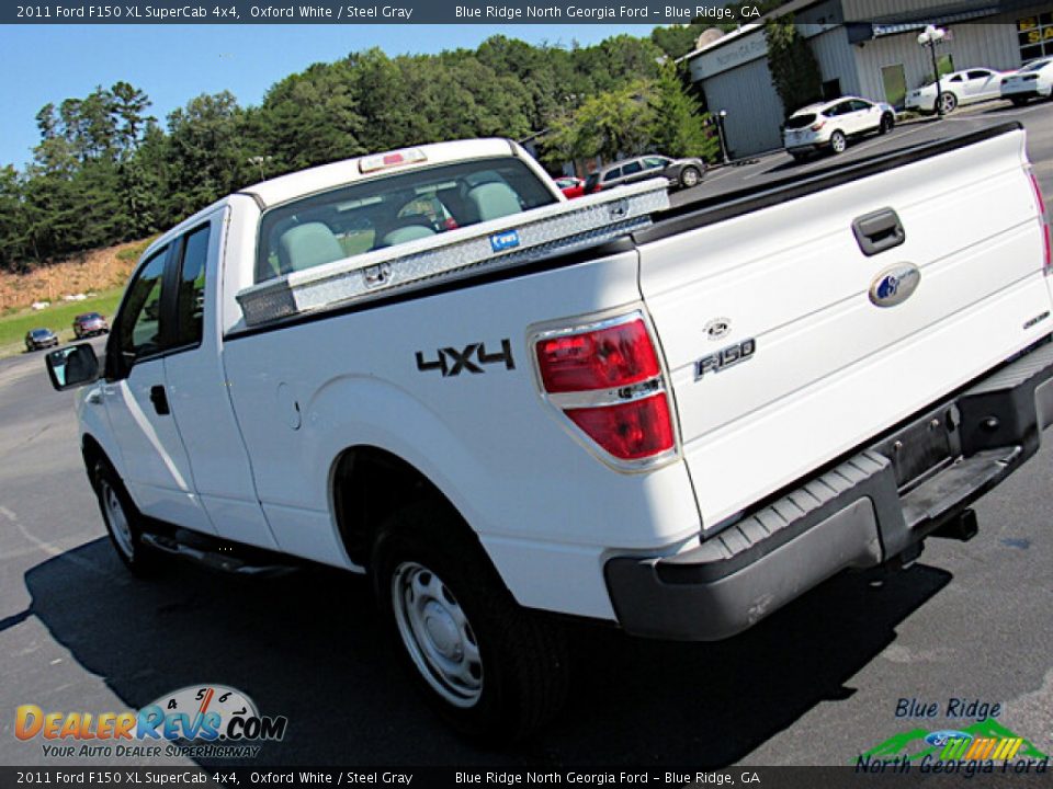 2011 Ford F150 XL SuperCab 4x4 Oxford White / Steel Gray Photo #25