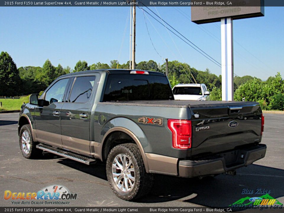 2015 Ford F150 Lariat SuperCrew 4x4 Guard Metallic / Medium Light Camel Photo #3