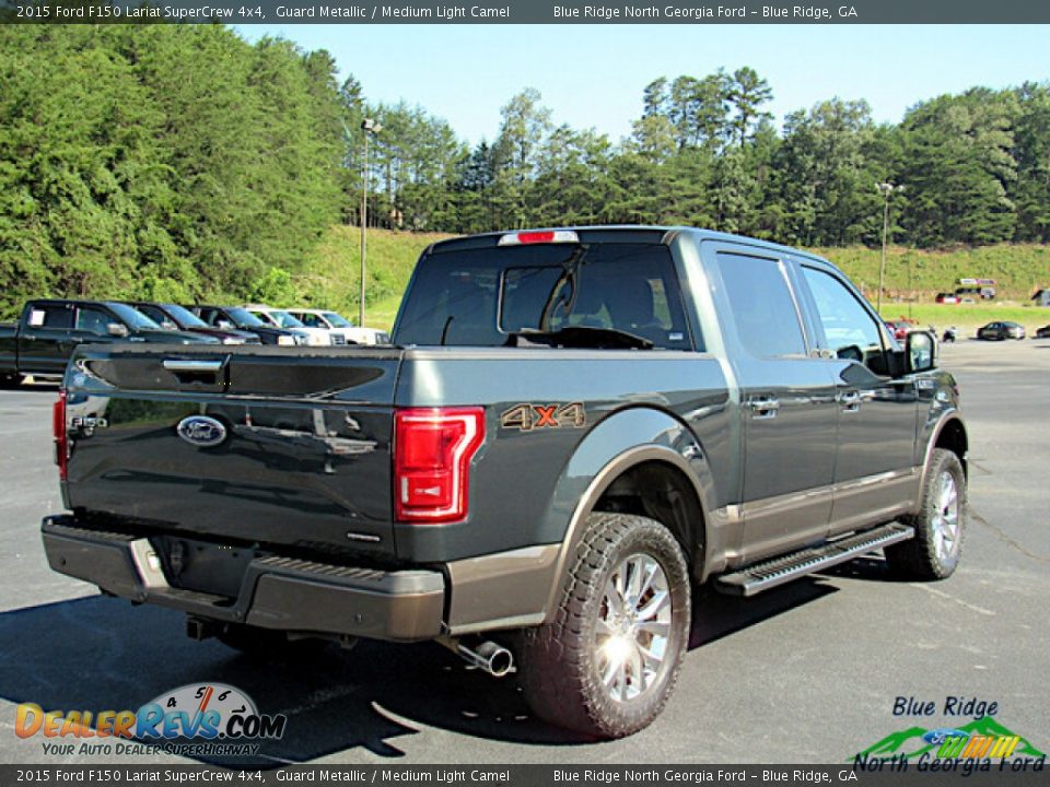 2015 Ford F150 Lariat SuperCrew 4x4 Guard Metallic / Medium Light Camel Photo #5