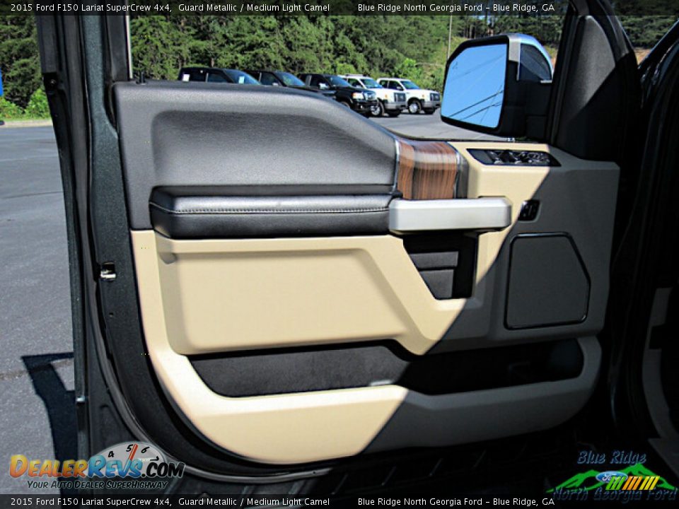 2015 Ford F150 Lariat SuperCrew 4x4 Guard Metallic / Medium Light Camel Photo #10