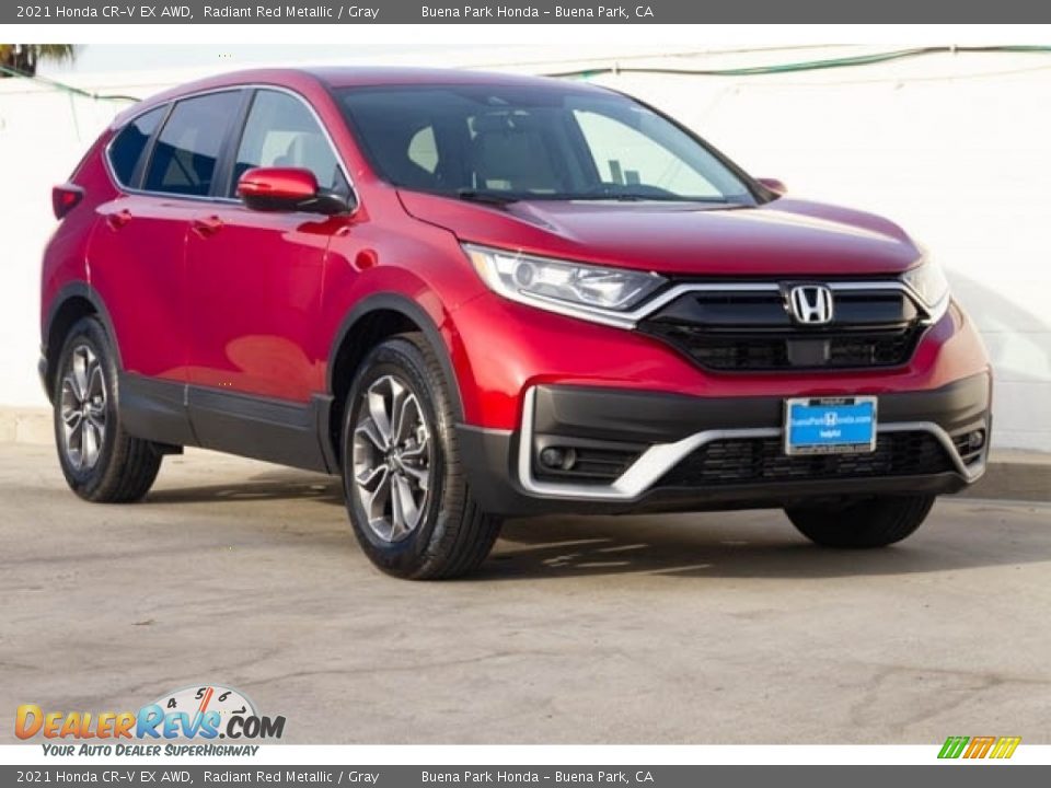 2021 Honda CR-V EX AWD Radiant Red Metallic / Gray Photo #1