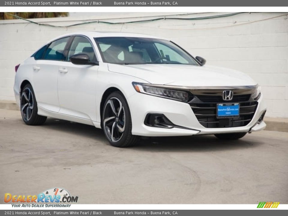 2021 Honda Accord Sport Platinum White Pearl / Black Photo #1