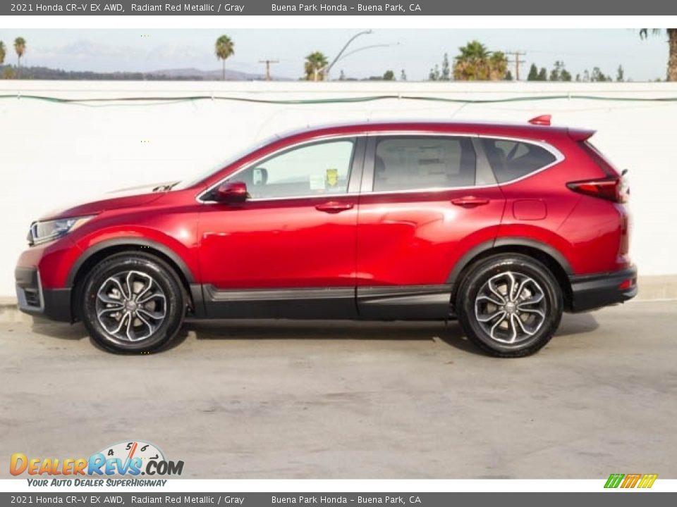 2021 Honda CR-V EX AWD Radiant Red Metallic / Gray Photo #4