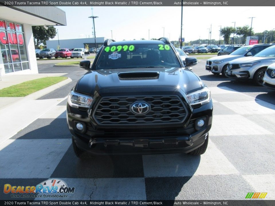 2020 Toyota Tacoma TRD Sport Double Cab 4x4 Midnight Black Metallic / TRD Cement/Black Photo #2