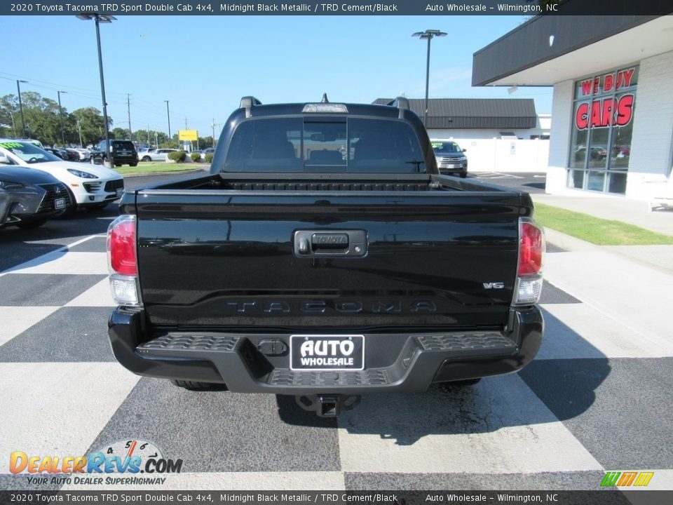 2020 Toyota Tacoma TRD Sport Double Cab 4x4 Midnight Black Metallic / TRD Cement/Black Photo #4