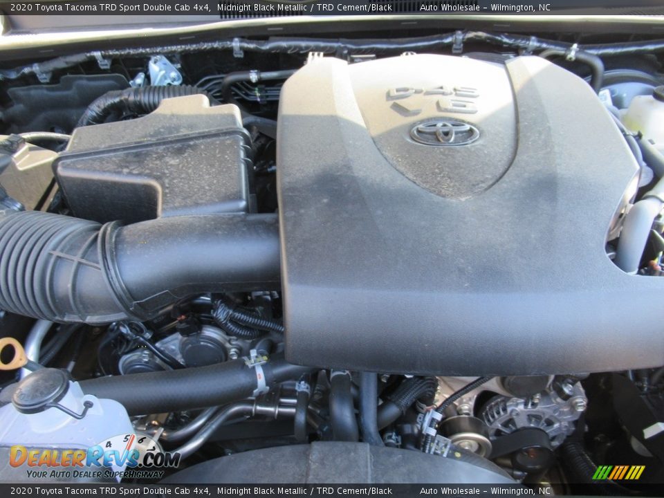 2020 Toyota Tacoma TRD Sport Double Cab 4x4 Midnight Black Metallic / TRD Cement/Black Photo #6