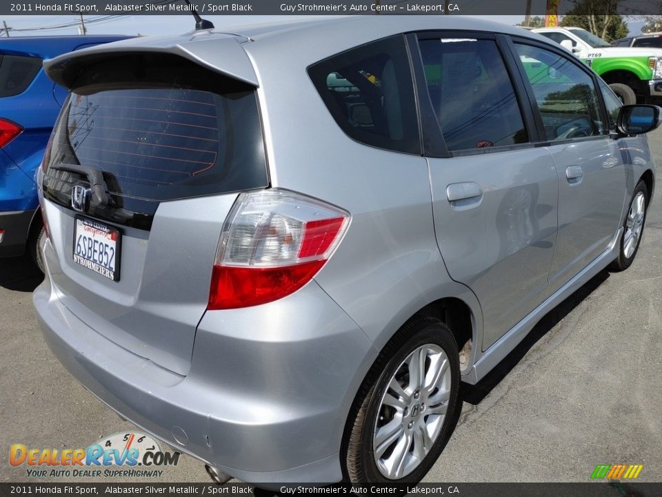 2011 Honda Fit Sport Alabaster Silver Metallic / Sport Black Photo #6