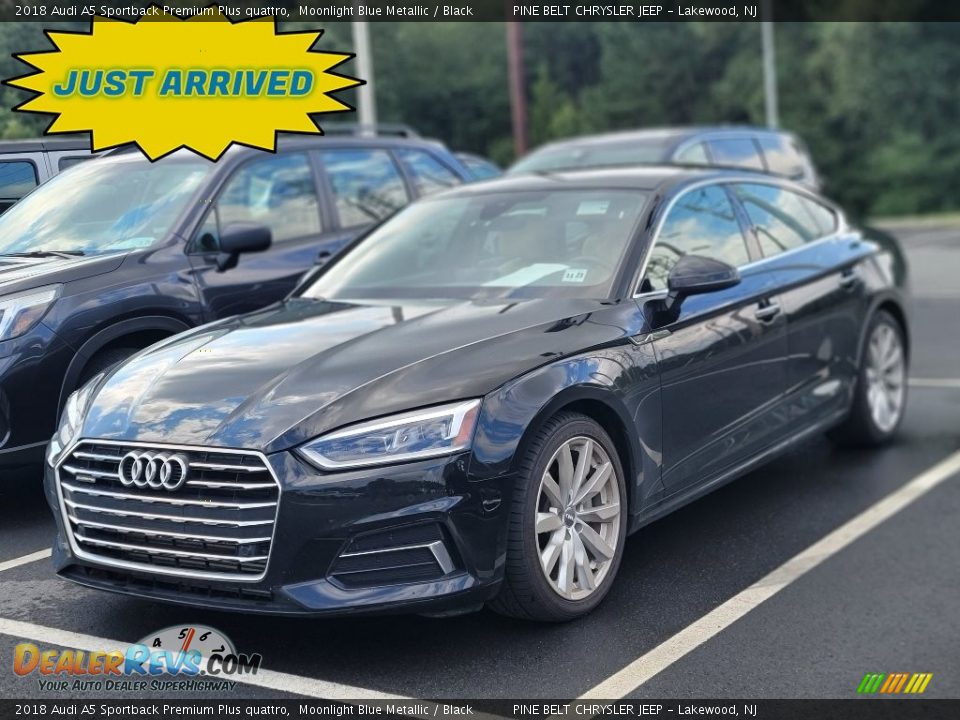 2018 Audi A5 Sportback Premium Plus quattro Moonlight Blue Metallic / Black Photo #1