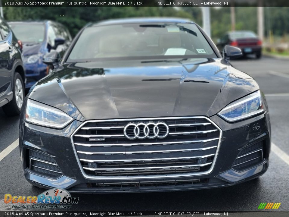 2018 Audi A5 Sportback Premium Plus quattro Moonlight Blue Metallic / Black Photo #2