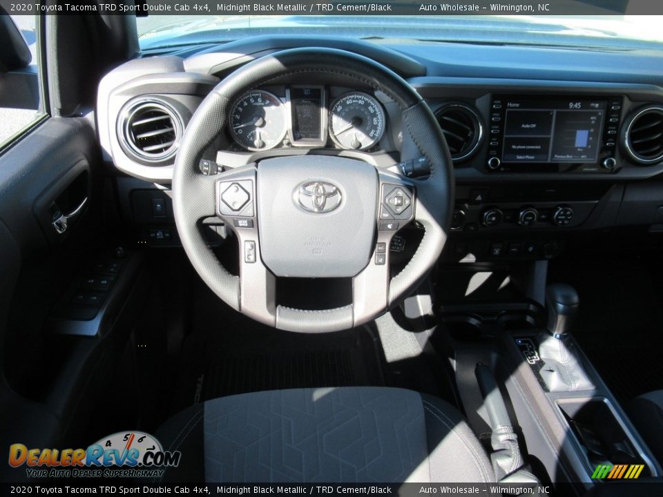 2020 Toyota Tacoma TRD Sport Double Cab 4x4 Midnight Black Metallic / TRD Cement/Black Photo #15