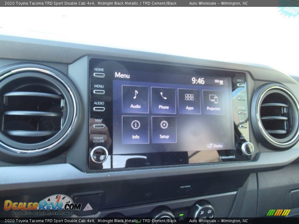 2020 Toyota Tacoma TRD Sport Double Cab 4x4 Midnight Black Metallic / TRD Cement/Black Photo #16