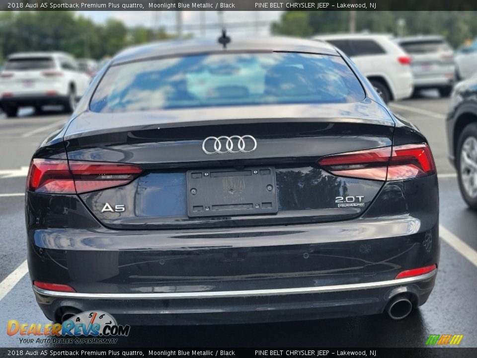 2018 Audi A5 Sportback Premium Plus quattro Moonlight Blue Metallic / Black Photo #4