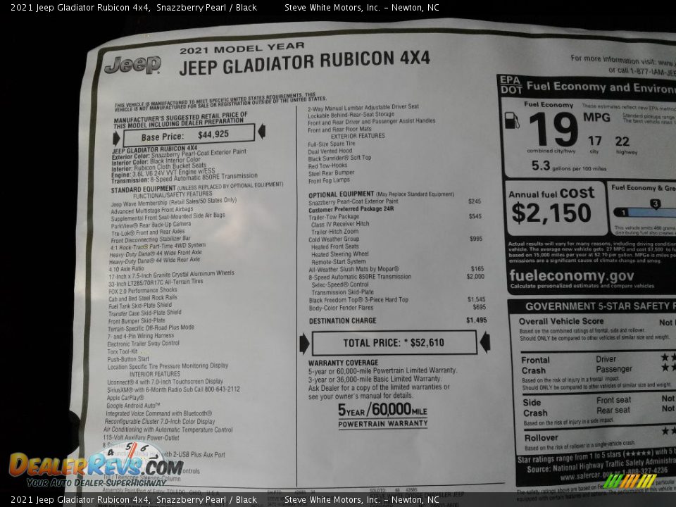 2021 Jeep Gladiator Rubicon 4x4 Snazzberry Pearl / Black Photo #28