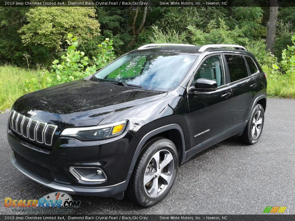 2019 Jeep Cherokee Limited 4x4 Diamond Black Crystal Pearl / Black/Ski Grey Photo #2