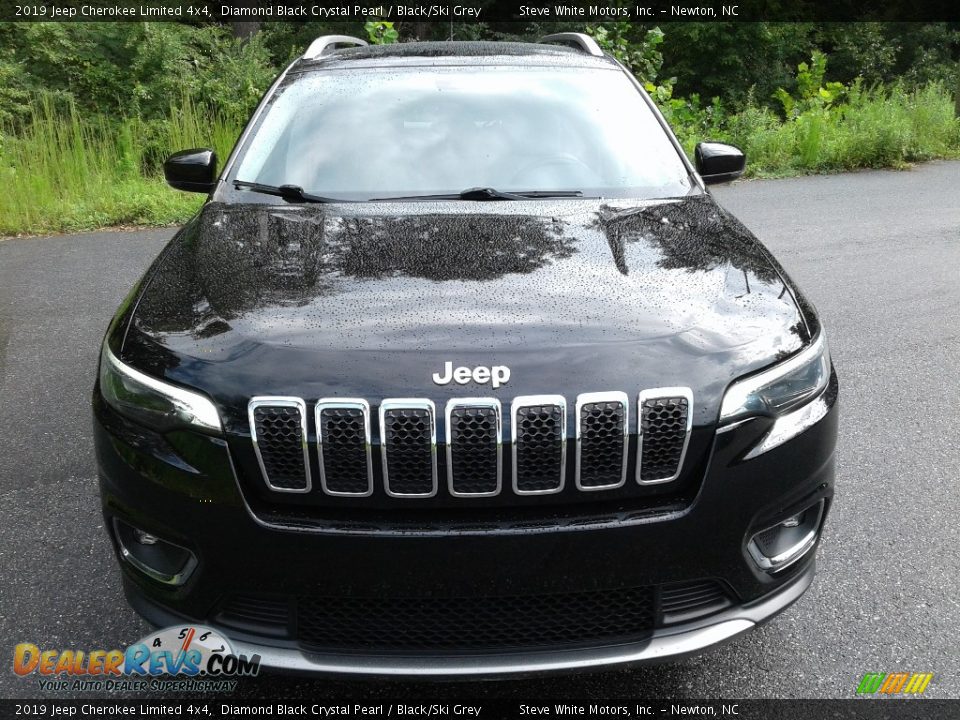 2019 Jeep Cherokee Limited 4x4 Diamond Black Crystal Pearl / Black/Ski Grey Photo #3