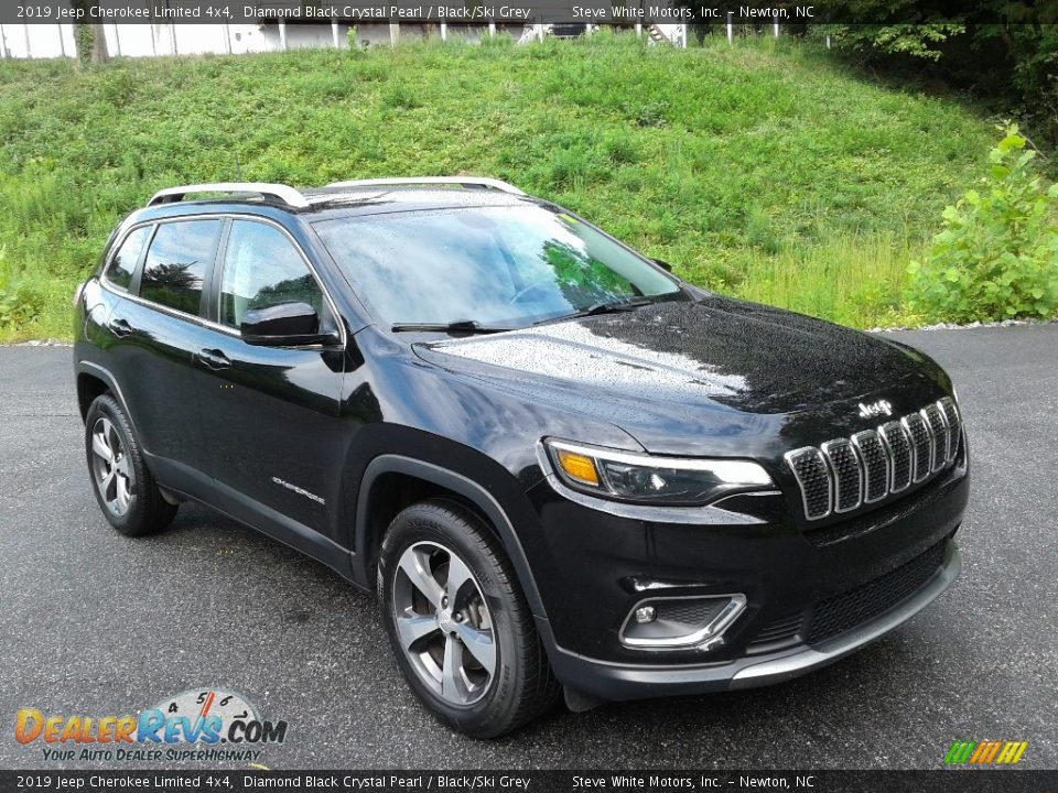 2019 Jeep Cherokee Limited 4x4 Diamond Black Crystal Pearl / Black/Ski Grey Photo #4