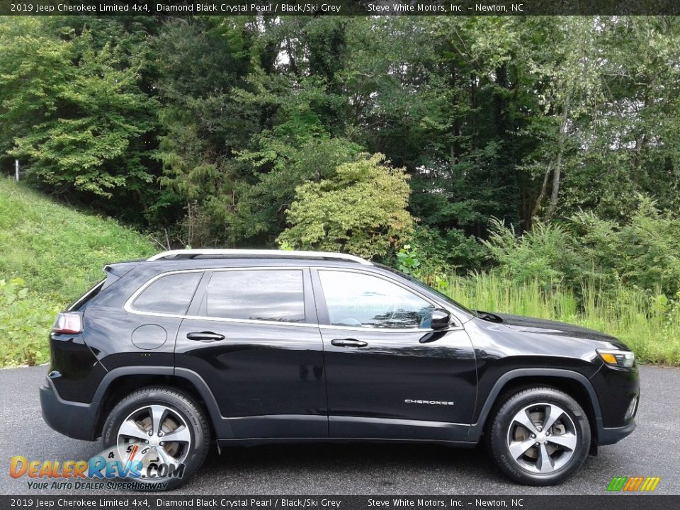 2019 Jeep Cherokee Limited 4x4 Diamond Black Crystal Pearl / Black/Ski Grey Photo #5