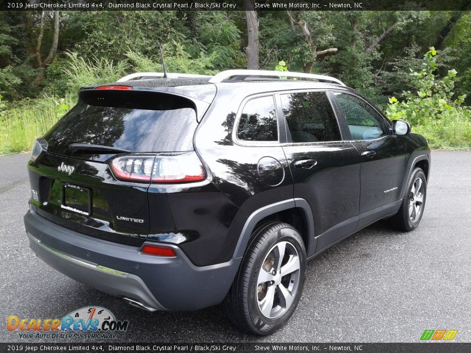 2019 Jeep Cherokee Limited 4x4 Diamond Black Crystal Pearl / Black/Ski Grey Photo #6