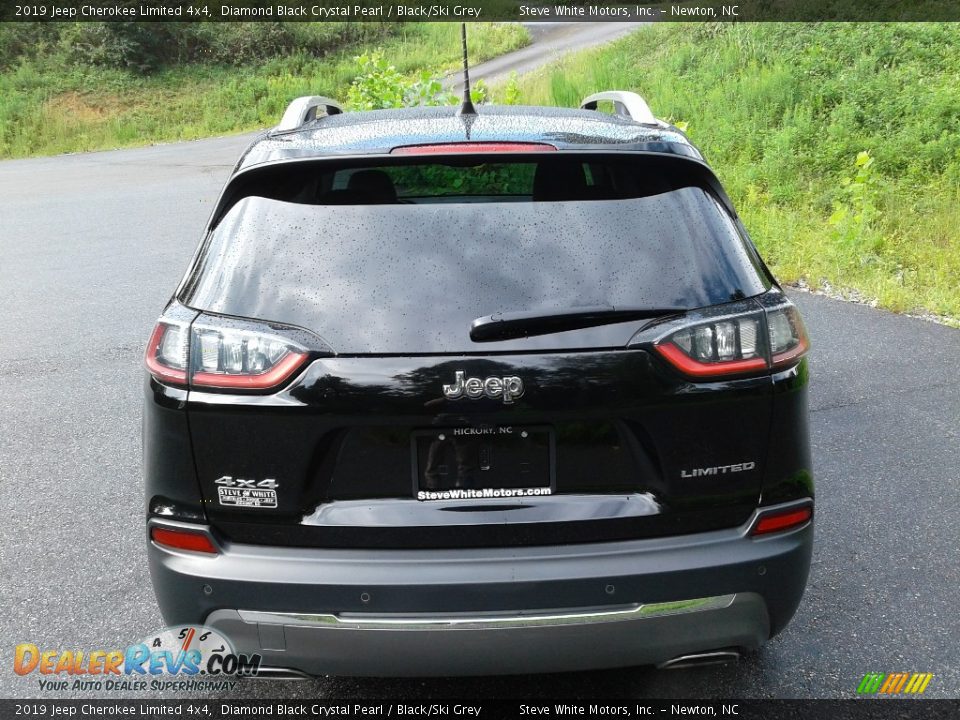 2019 Jeep Cherokee Limited 4x4 Diamond Black Crystal Pearl / Black/Ski Grey Photo #7