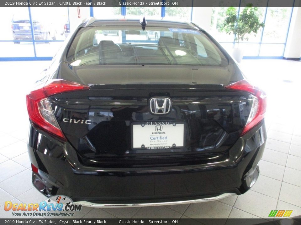 2019 Honda Civic EX Sedan Crystal Black Pearl / Black Photo #8