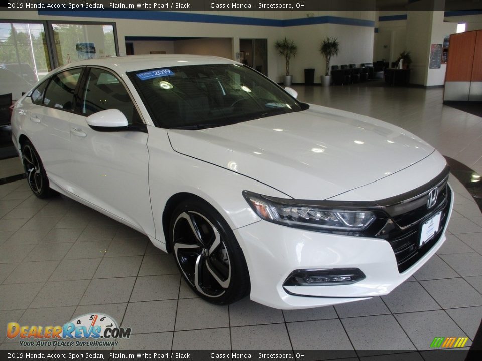 2019 Honda Accord Sport Sedan Platinum White Pearl / Black Photo #3